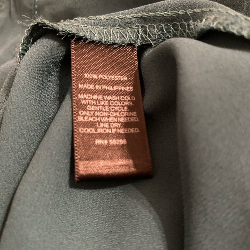 Vintage! Source Unknown Teal Button-Down Shirt - image 6